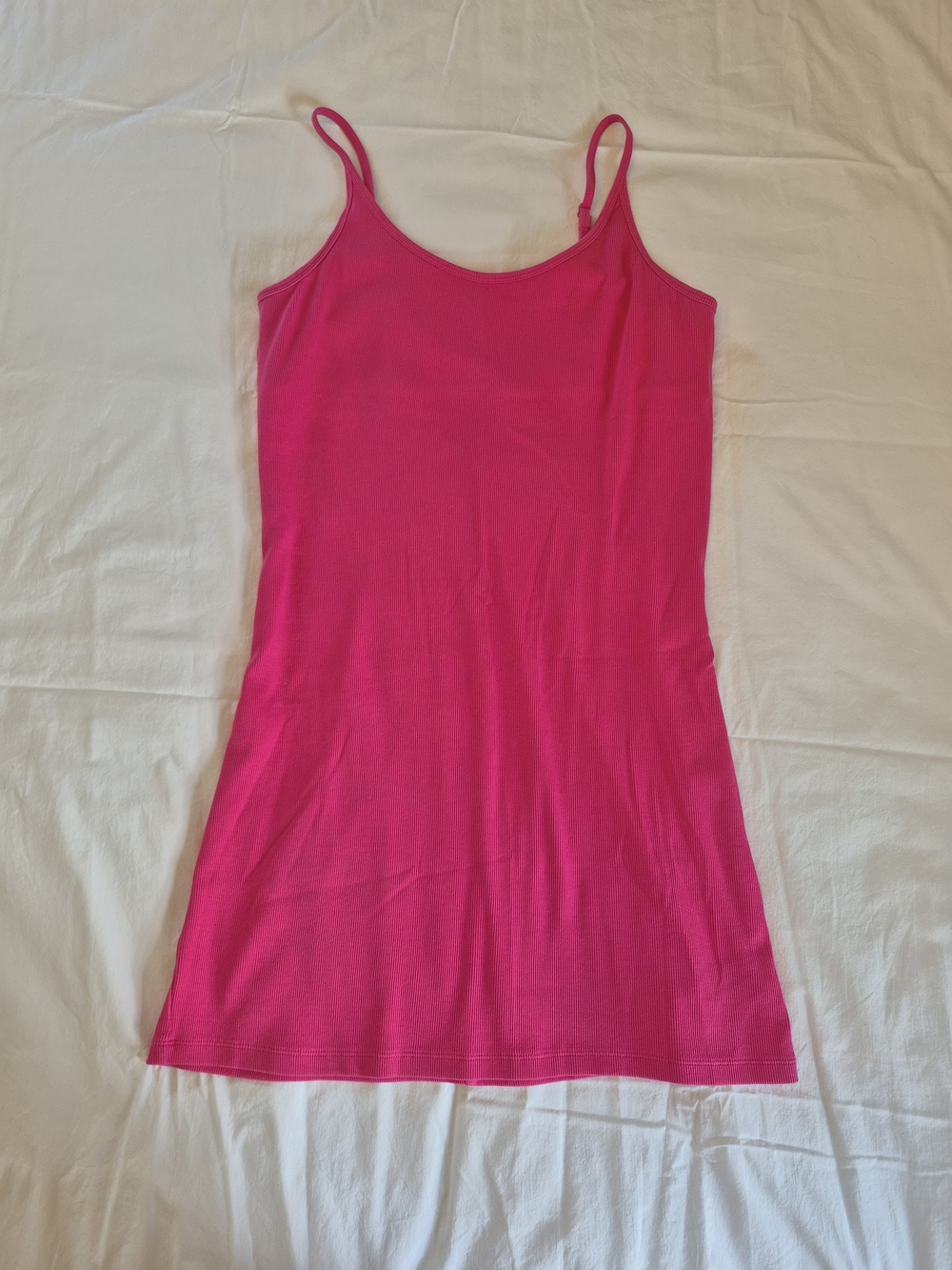 Women’s Pink Spaghetti Strap Tank Dress